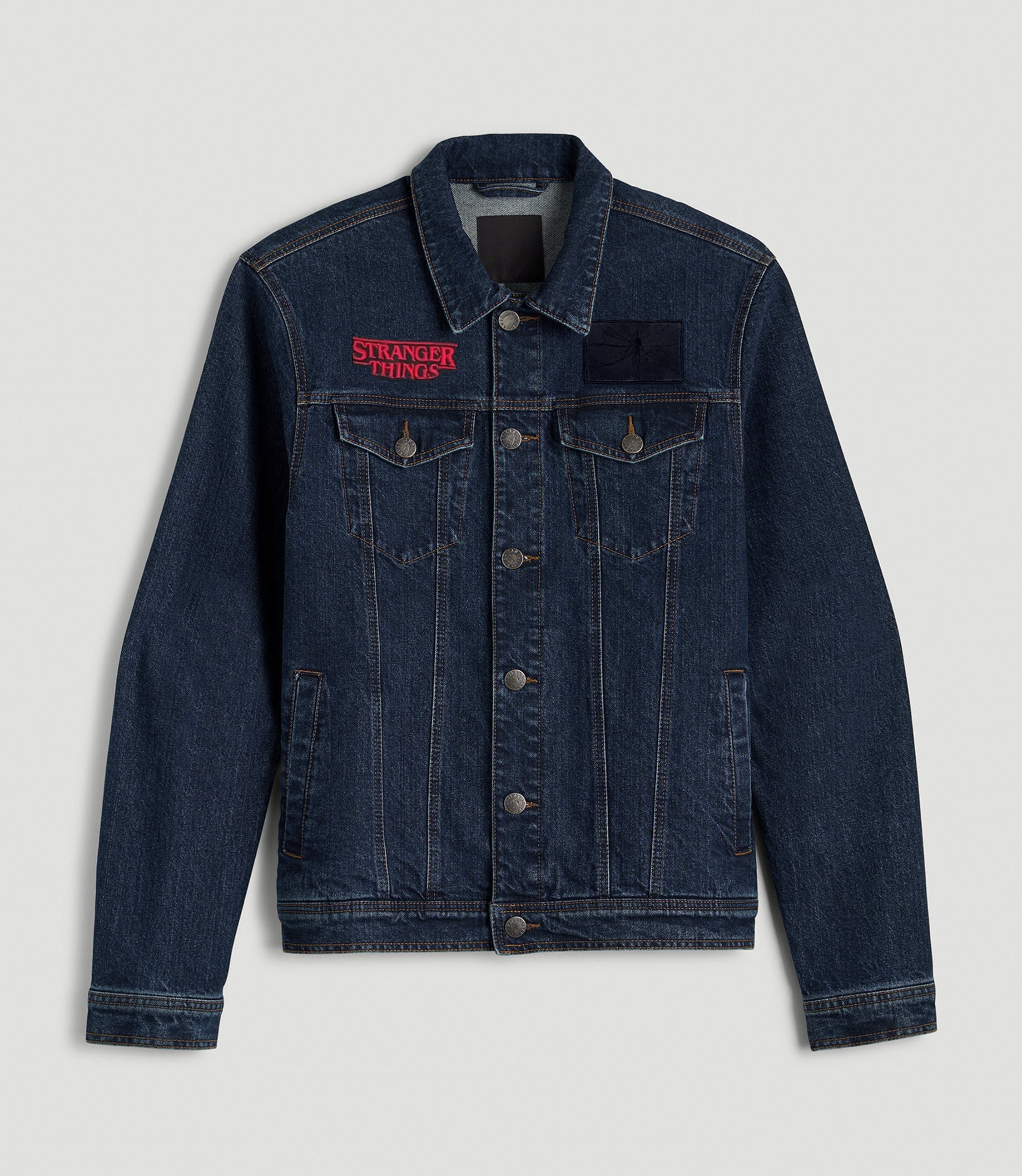 Stranger Things Limited Edition Embroidered Jeans Denim Jacket - SKUA