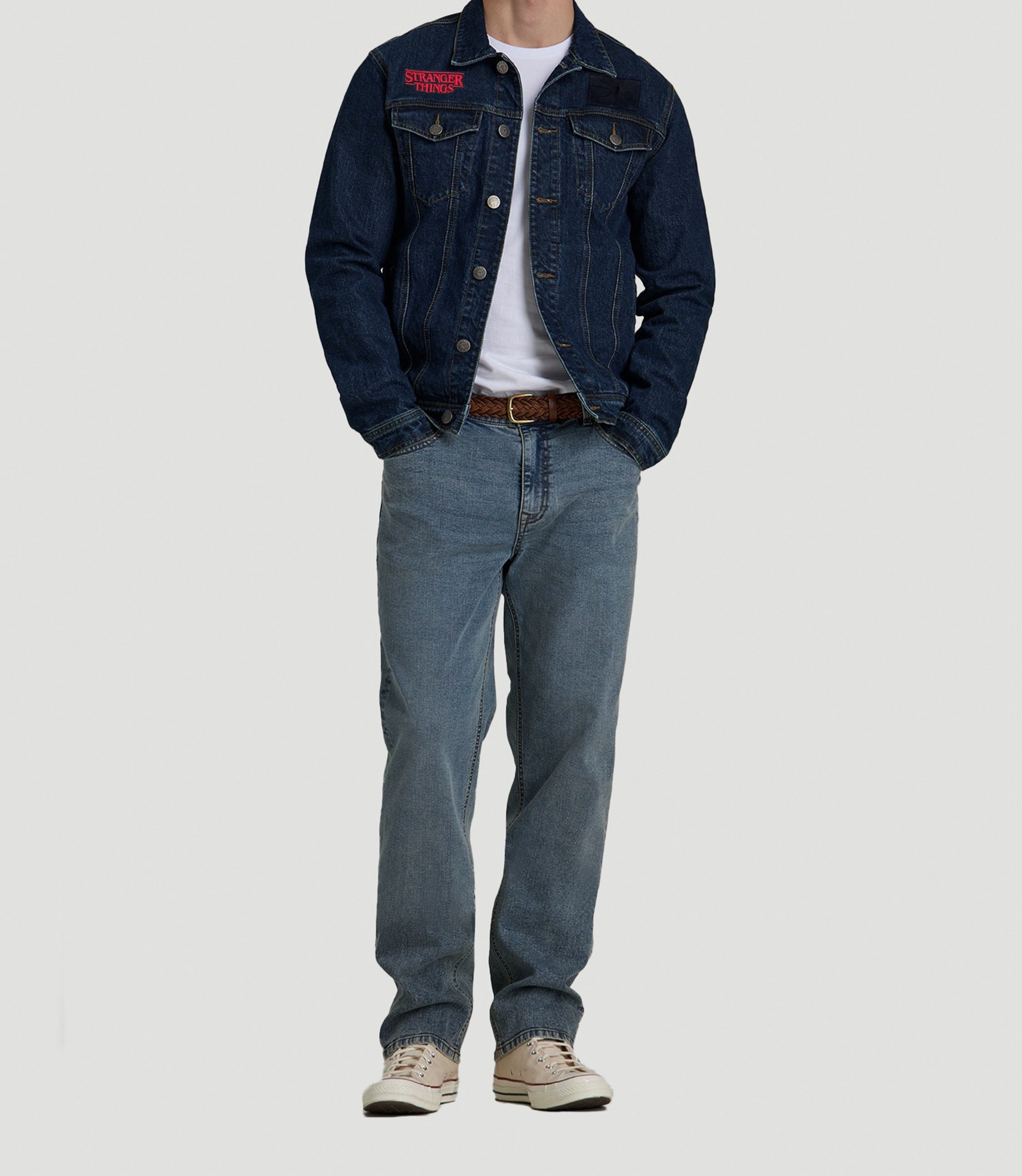 Stranger Things Limited Edition Embroidered Jeans Denim Jacket - SKUA