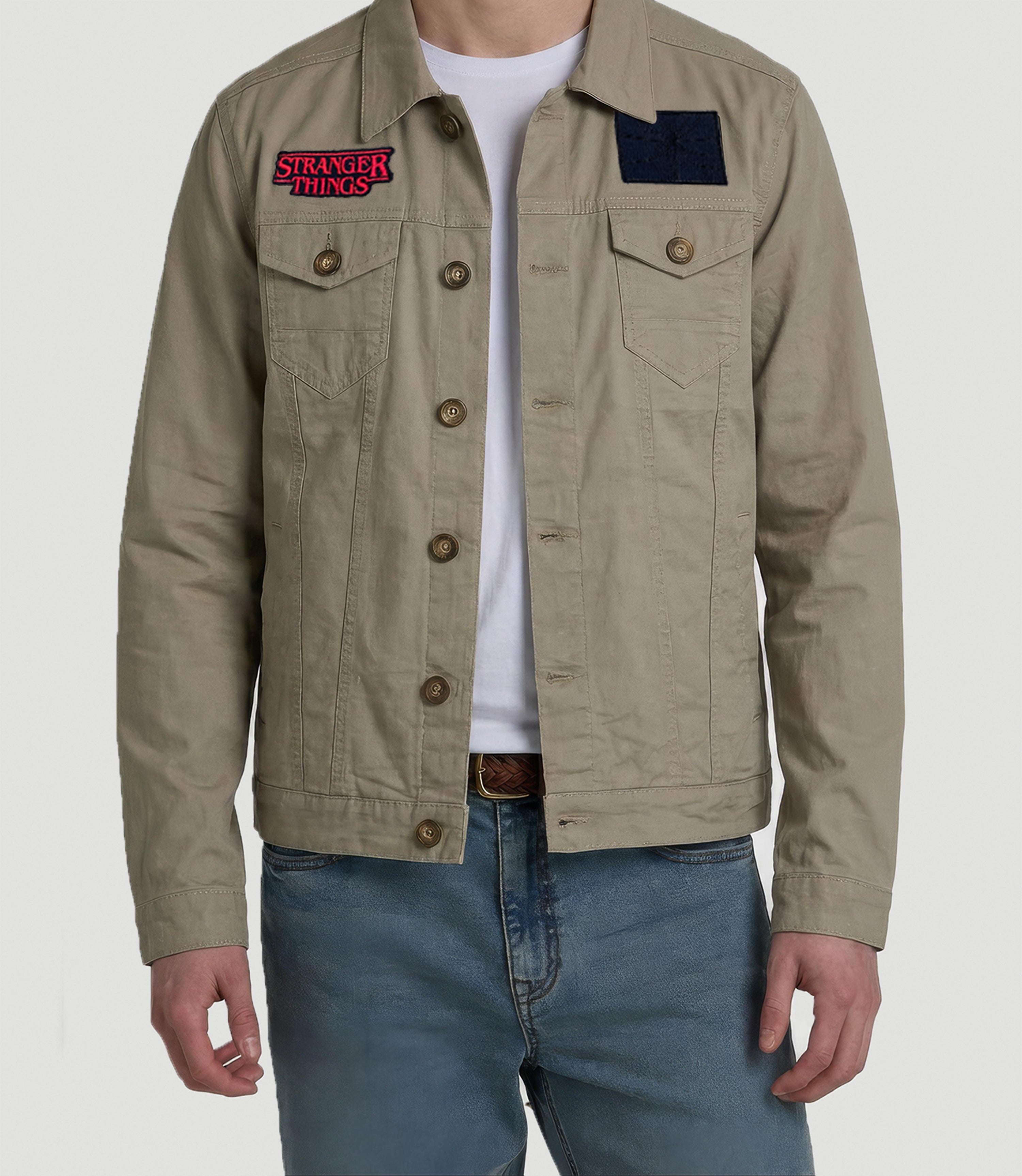 Stranger Things Limited Edition Embroidered Cotton Denim Jacket - SKUA