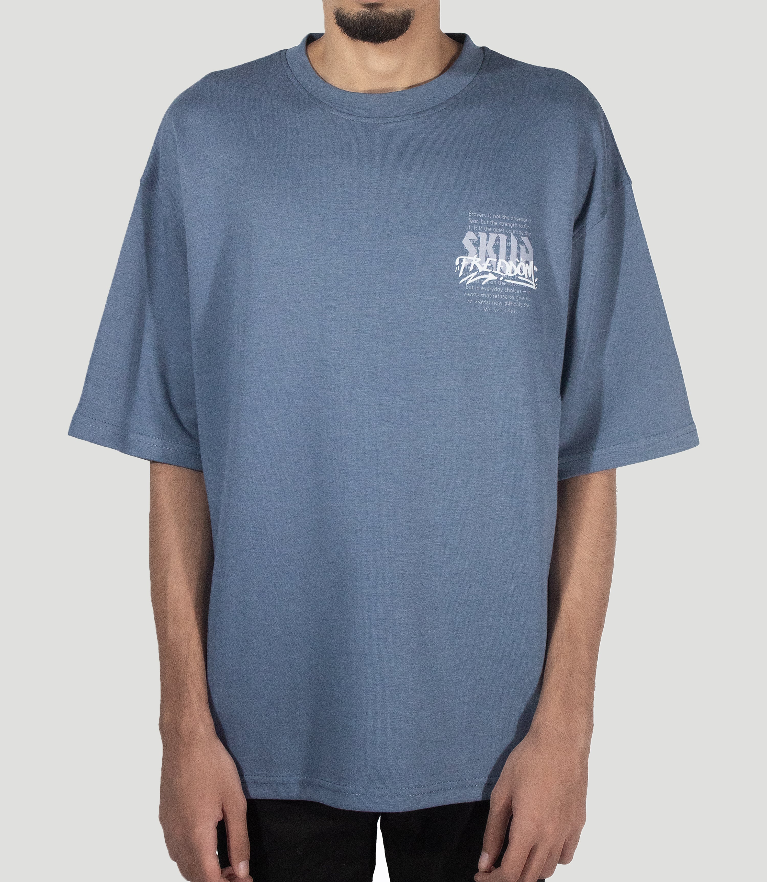 Freedom Sky Blue Oversized Tee - SKUA