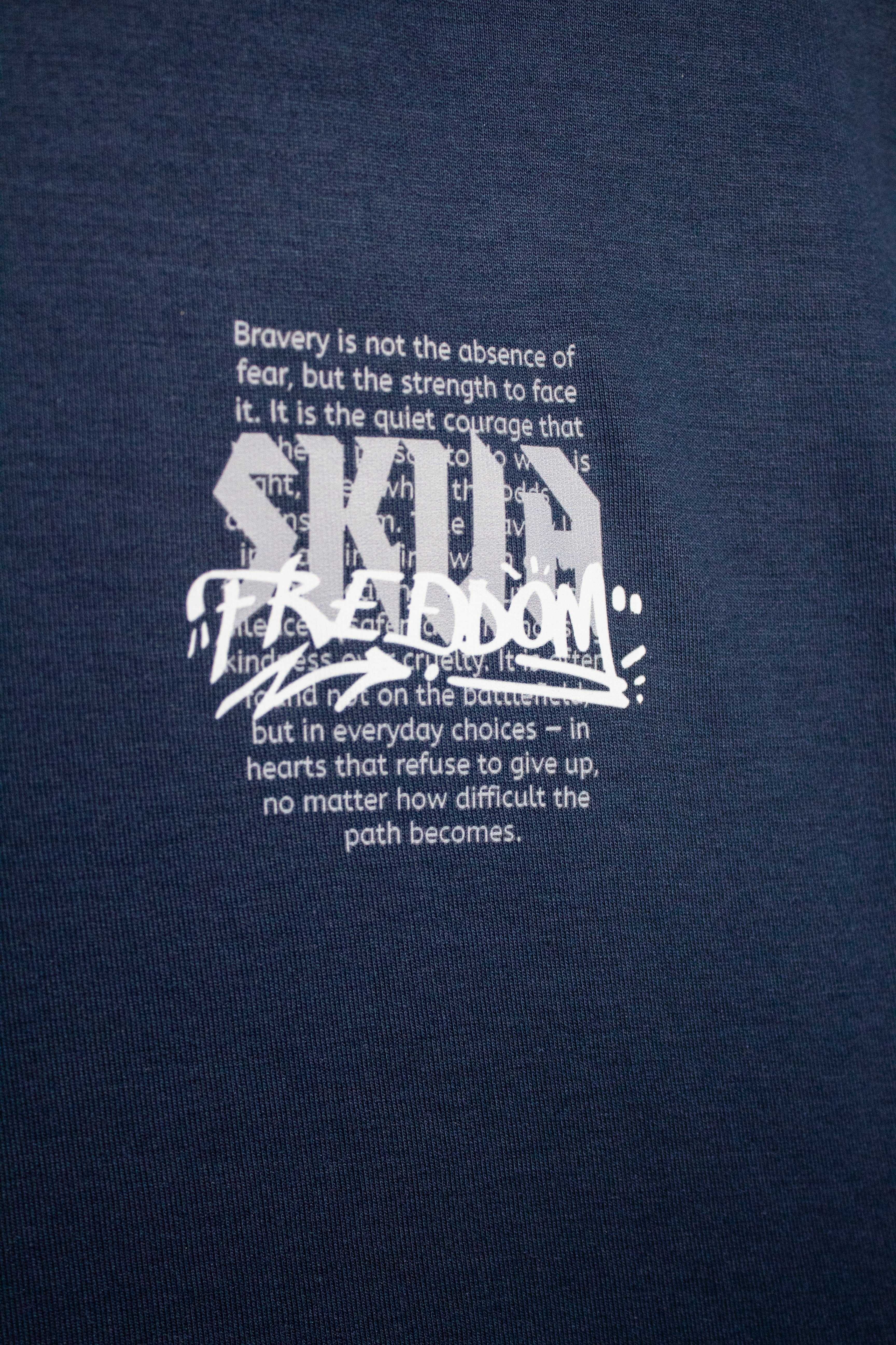 Freedom Navy Blue Oversized Tee - SKUA