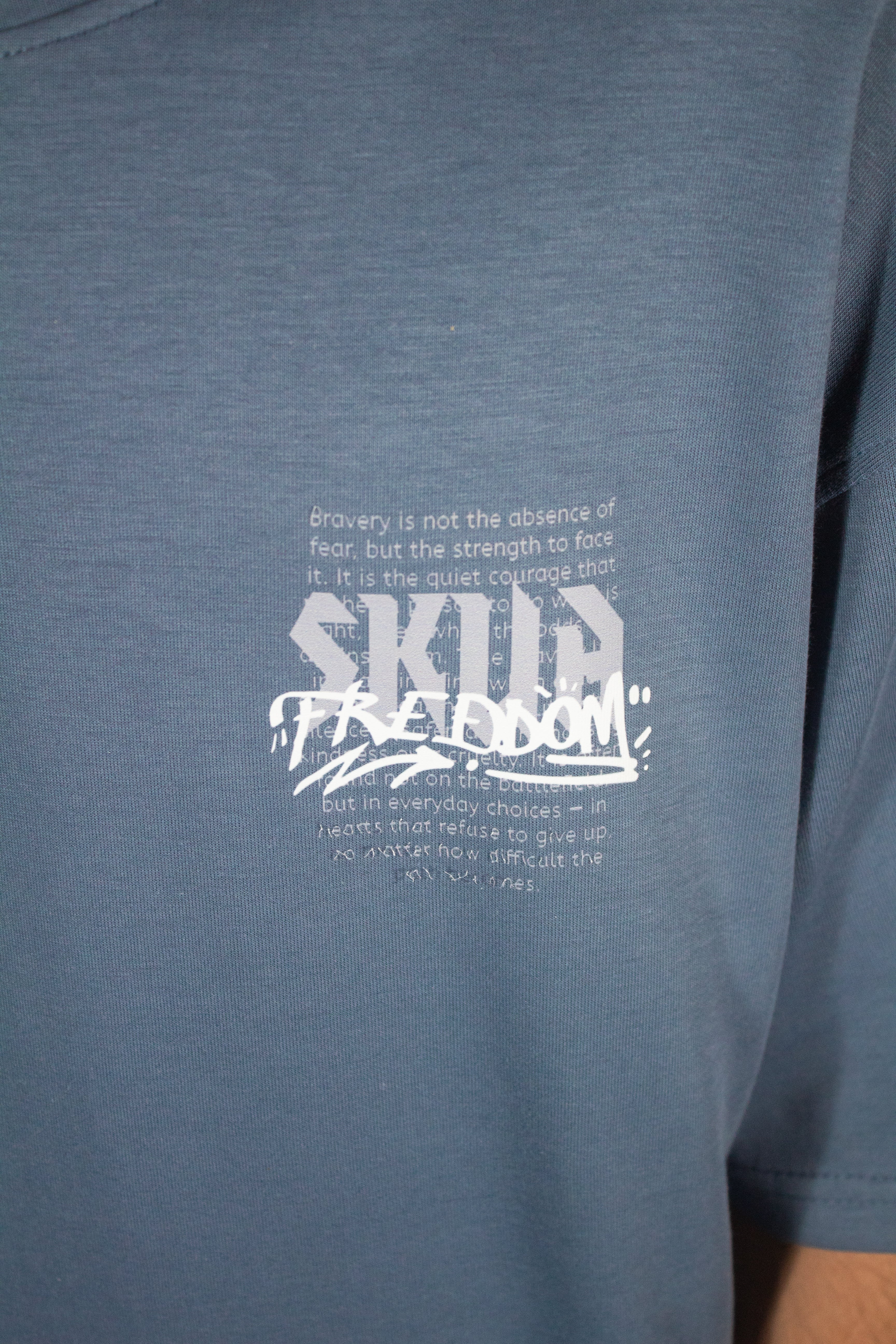 Freedom Sky Blue Oversized Tee - SKUA